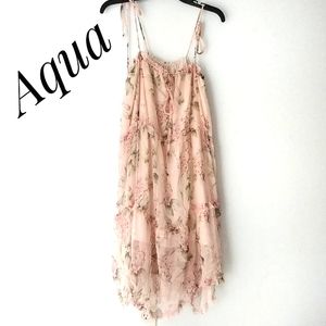 Aqua Womens Floral Strap Dress